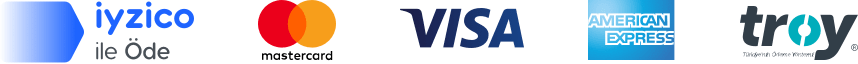 Payment Methods - iyzico, Mastercard, Visa, American Express, Troy